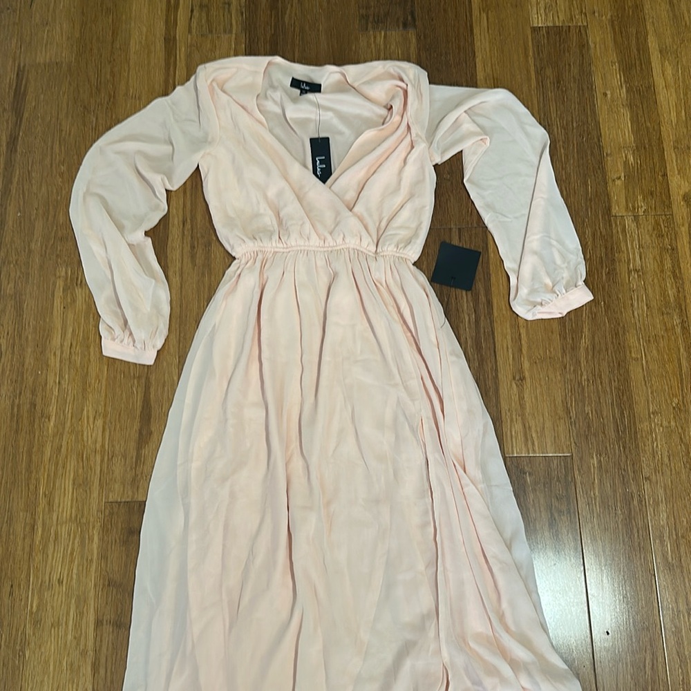 LAST CHANCE OFFER: Lulu's Smocked Tiered Gown with Bishop Sleeves NWT